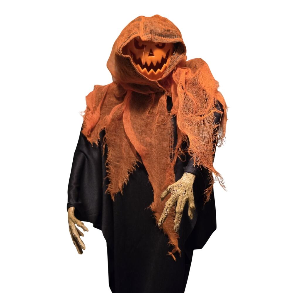 Hanging Pumpkin Scarecrow Ghost 42” Halloween Decoration